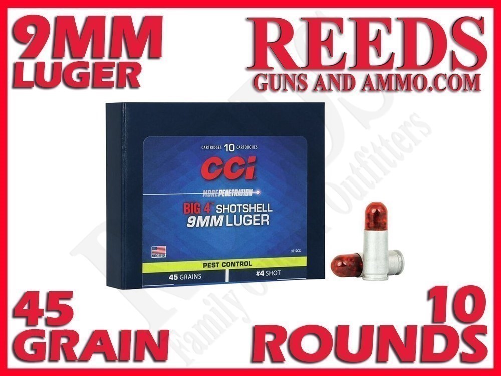 CCI Pest Control Big 4 Shotshell 9mm Luger 4 Shot 3712CC-img-0