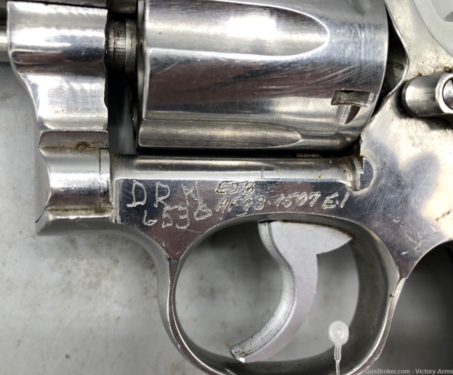 Smith & Wesson 64-3 Stainless .38 Special Revolver 4" Barrel Police Seizure-img-3