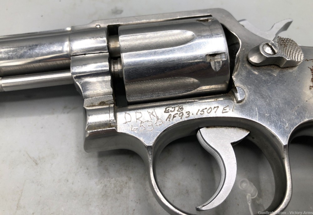 Smith & Wesson 64-3 Stainless .38 Special Revolver 4" Barrel Police Seizure-img-1