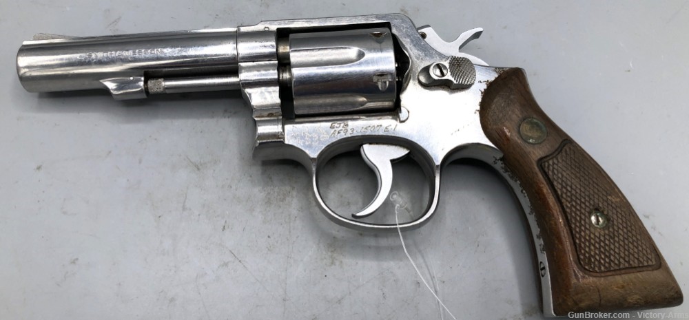 Smith & Wesson 64-3 Stainless .38 Special Revolver 4" Barrel Police Seizure-img-0