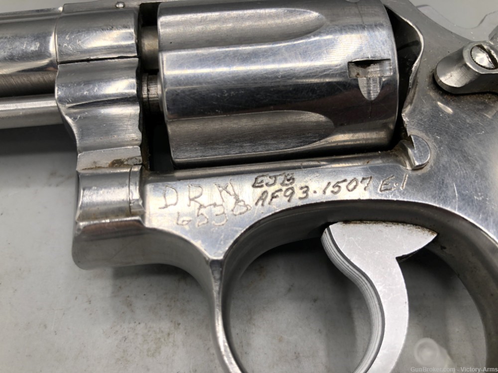 Smith & Wesson 64-3 Stainless .38 Special Revolver 4" Barrel Police Seizure-img-2