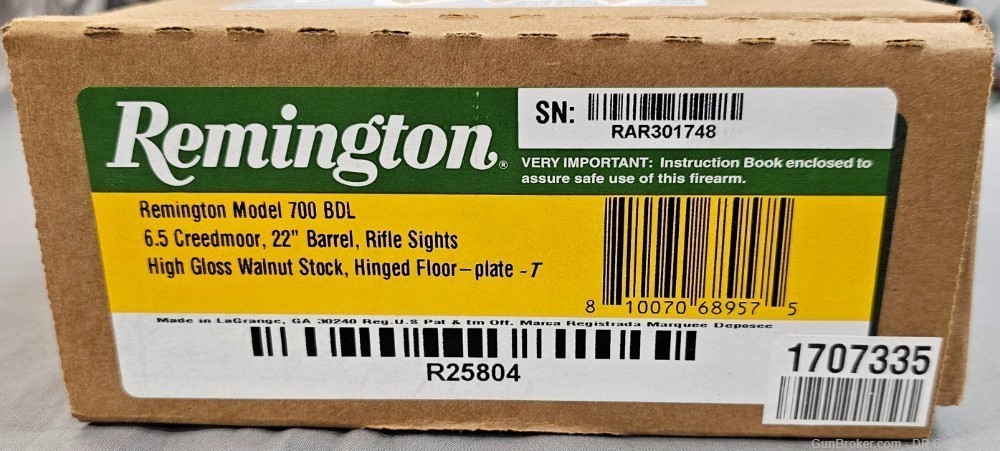 Remington 700 BDL 6.5 Creedmoor 22" 4RD R25804 Walnut Monte Carlo NO CC FEE-img-3