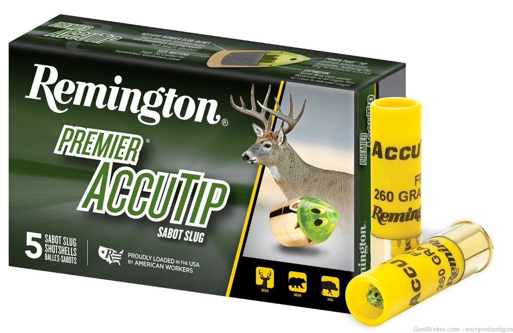 Remington Ammunition 20498 Premier AccuTip 20 Gauge 3" Sabot Slug Shot-img-0