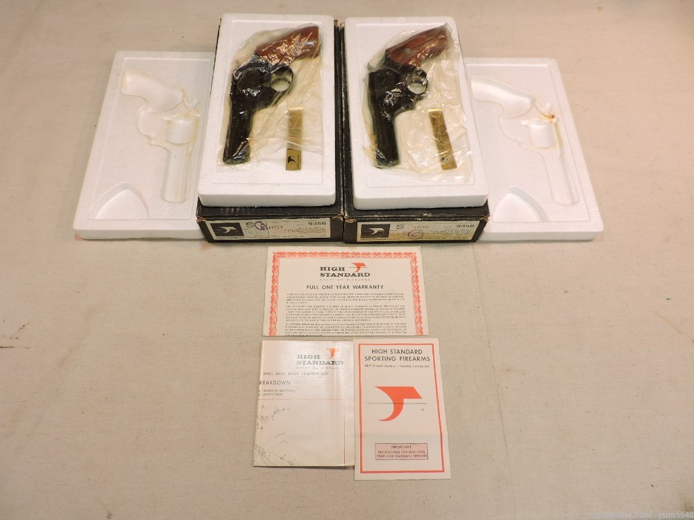 Consecutive Numbered High Standard Sentinel Mark 1 .22LR Revolvers NOS-img-0