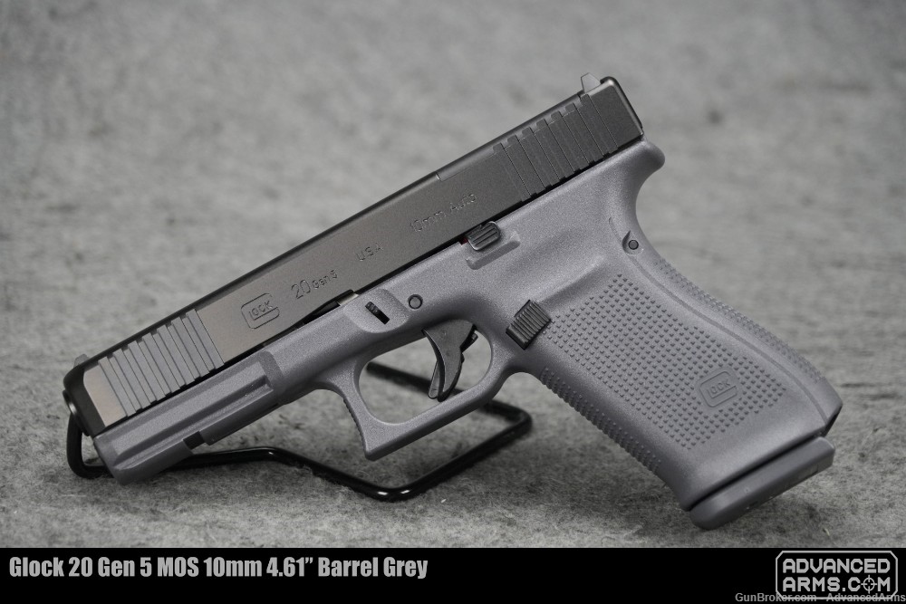 Glock 20 Gen 5 MOS 10mm 4.61” Barrel Grey *LIPSEY'S EXCLUSIVE*-img-0