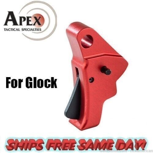 Apex Tactical Red Actn Enhancement Alum Trigger for Glck Gen1-4 # 102-152-img-0