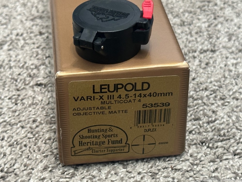 Leupold Vari-X III 4.5-14x40mm riflescope matte 1” tube Duplex AO W Box-img-10