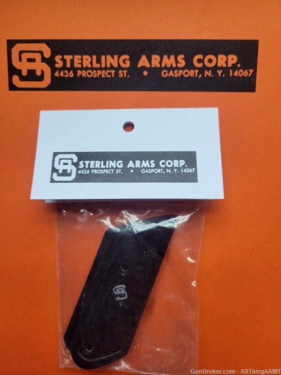 Sterling Arms PPL 'Ugly Duckling' .380 Auto black grips w/silver embossed -img-0