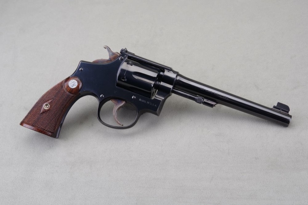 Exceptional Pre-War Smith & Wesson K-22 Outdoorsman .22LR 6'' Blue with Box-img-6