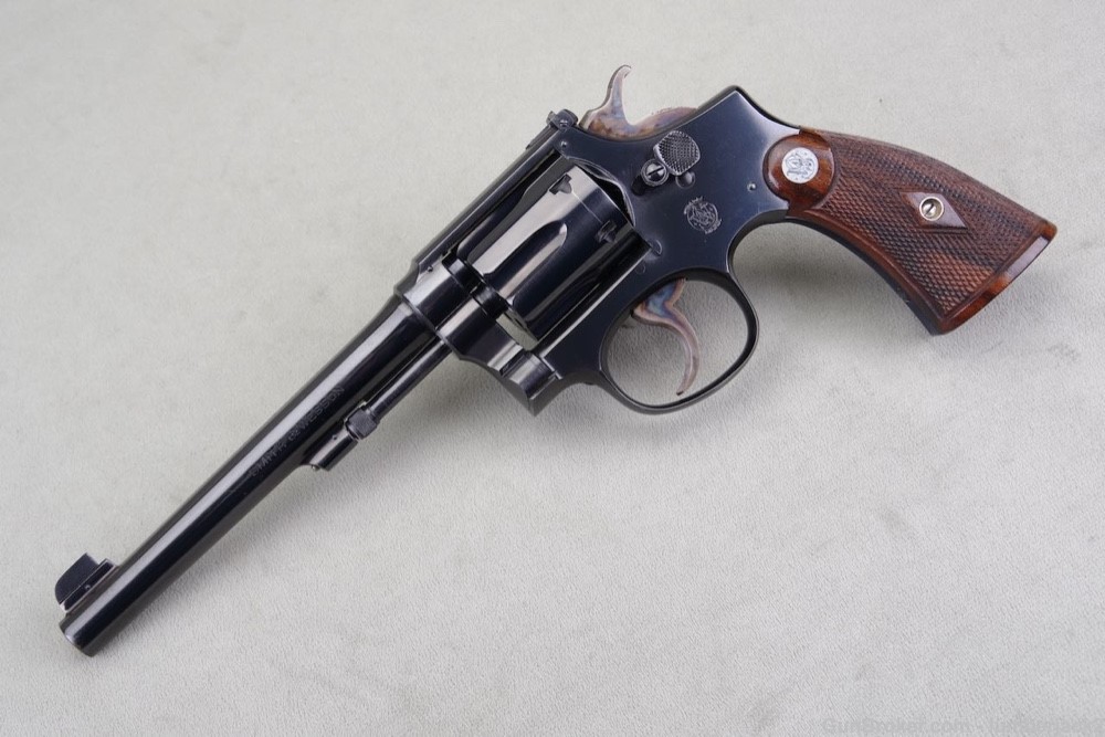 Exceptional Pre-War Smith & Wesson K-22 Outdoorsman .22LR 6'' Blue with Box-img-28