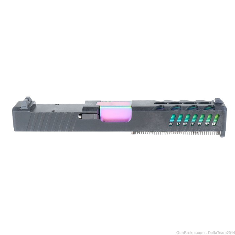Complete Slide for Glock 17 - Match Grade PVD Rainbow Barrel - Assembled-img-1