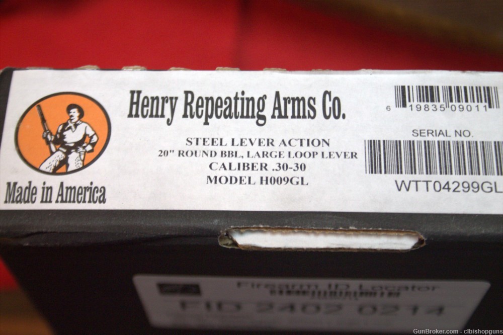 Henry H009GL 20" Round BBBL Large Loop Lever  .30-30 new in box-img-2