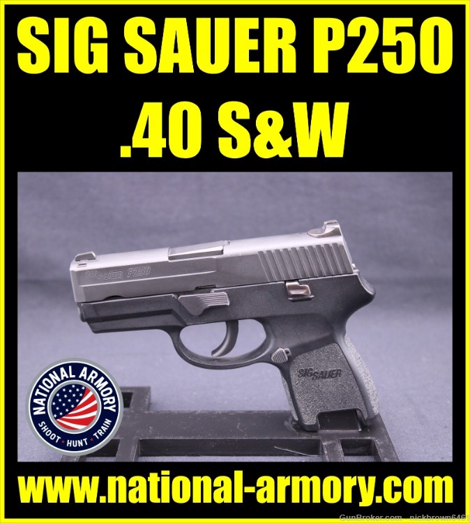 SIG SAUER P250 40 S&W SUBCOMPACT GRIP 3.5" BBL P250 SIG 250 DAO-img-0