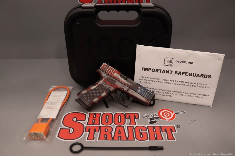 Glock 43X 9mm 3.41" w/ Box - US Flag Edition --img-0