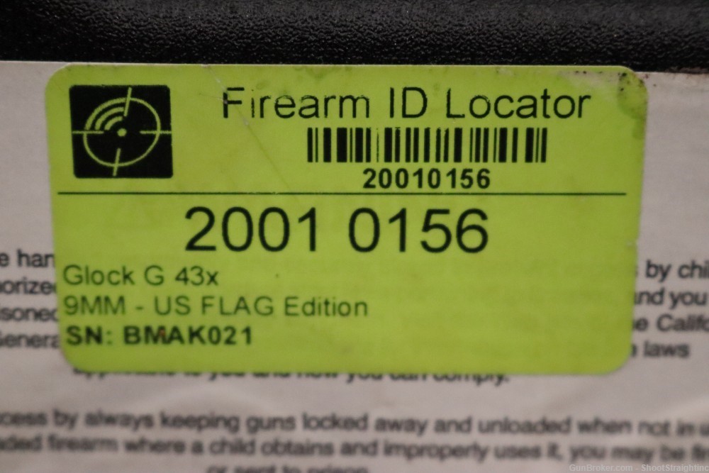 Glock 43X 9mm 3.41" w/ Box - US Flag Edition --img-7