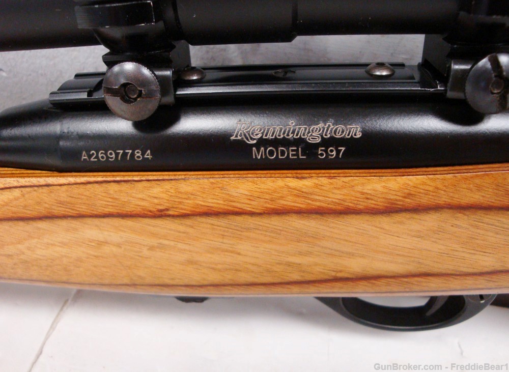 Remington 597 22LR W/SCOPE Laminate Stock 20” Heavy Barrel -img-19