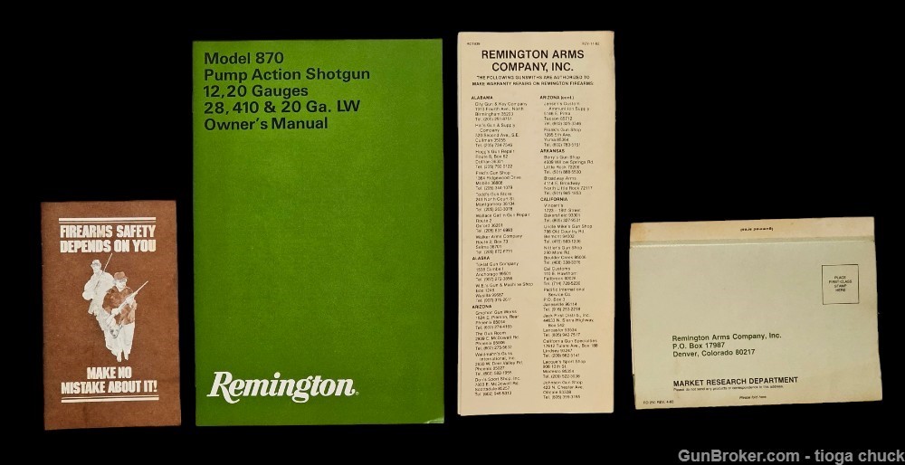 *Vintage* Remington 870 Lightweight 20 Gauge w/original box & paperwork 28"-img-2