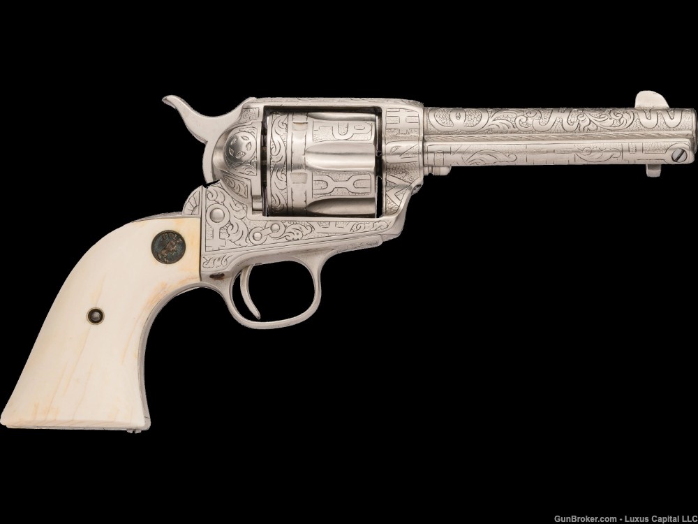 David Harris Cattle Brand Engraved Colt Single Action Army Revolver-img-1