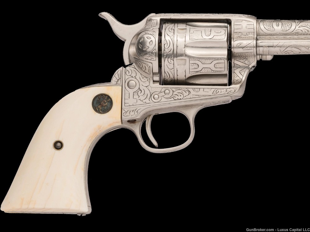 David Harris Cattle Brand Engraved Colt Single Action Army Revolver-img-3