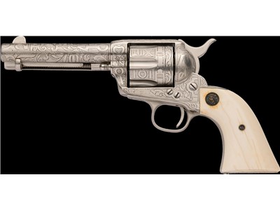 David Harris Cattle Brand Engraved Colt Single Action Army Revolver
