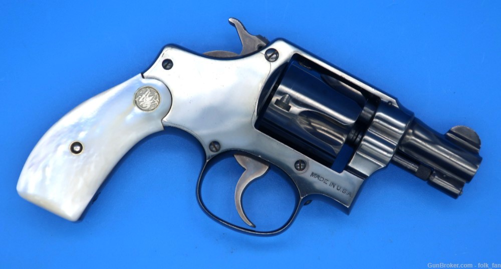 Smith & Wesson 38 Terrier Pre-War w/Box, Letter, Factory Pearls 1936 Rare!-img-10