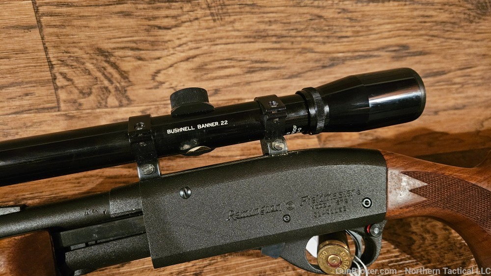 Remington 572 Fieldmaster BDL .22 LR, L, S Pump Action Rifle w/ Scope-img-7