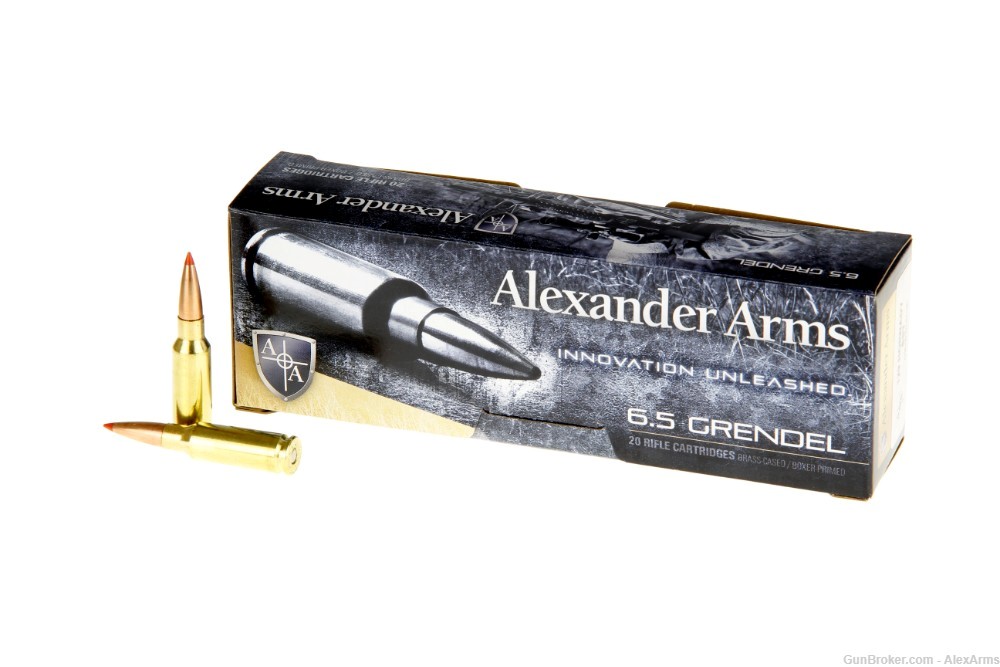 6.5 Grendel 129g Hornady SST Loaded Ammo by Alexander Arms-img-0