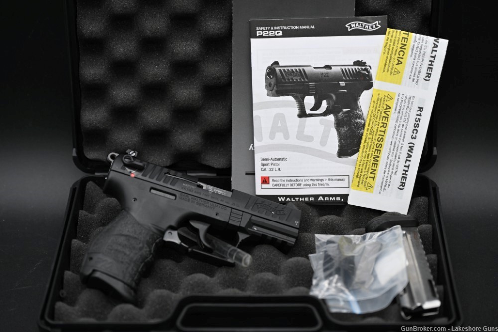 Walther P22Q .22LR Pistol W/ Case-img-0