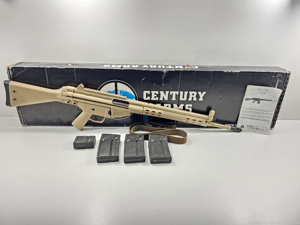 Century Arms C308 .308 Win Factory Desert Tan 18" 4 Mags-img-0