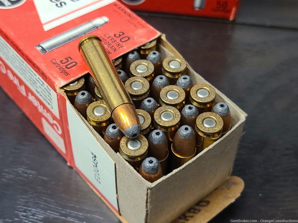 250 Rounds of Sears .30 Carbine 110gr. Hollow Soft Point Rifle Ammo-img-1