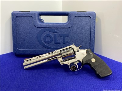 1998 Colt Anaconda .44 Mag Stainless 6" *BREATHTAKING BRIGHT STAINLESS*