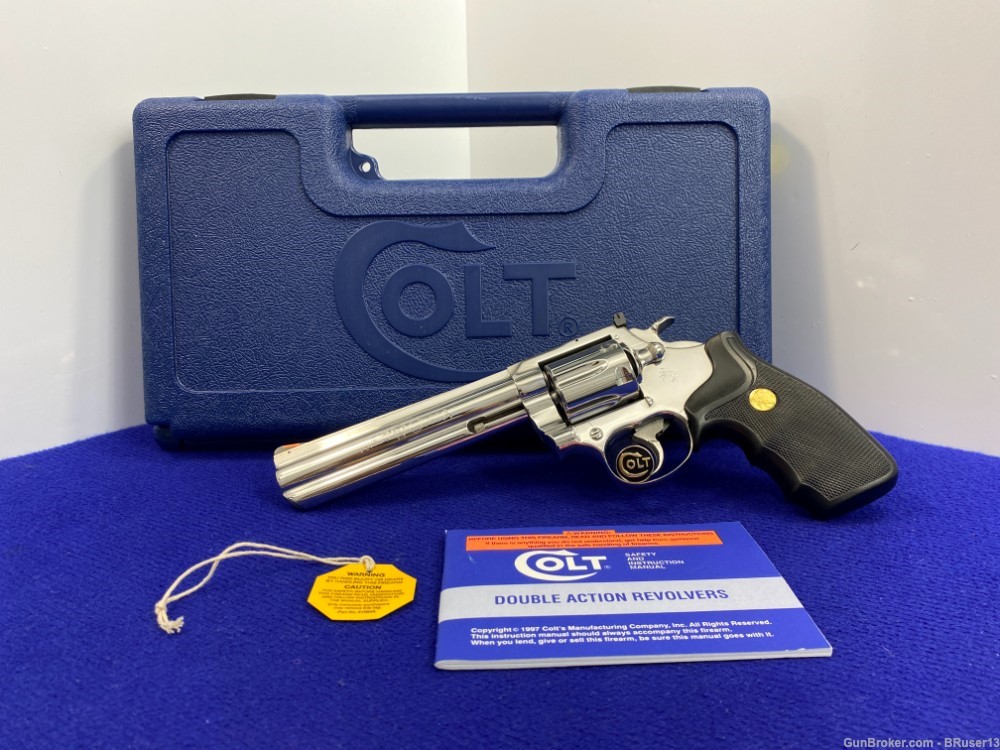 1987 Colt King Cobra .357 Mag 6" *BREATHTAKING BRIGHT STAINLESS* Beautiful-img-0