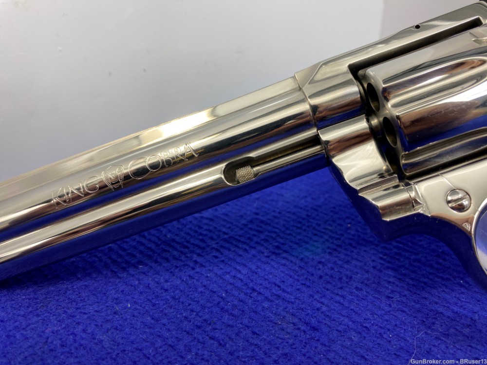 1987 Colt King Cobra .357 Mag 6" *BREATHTAKING BRIGHT STAINLESS* Beautiful-img-5
