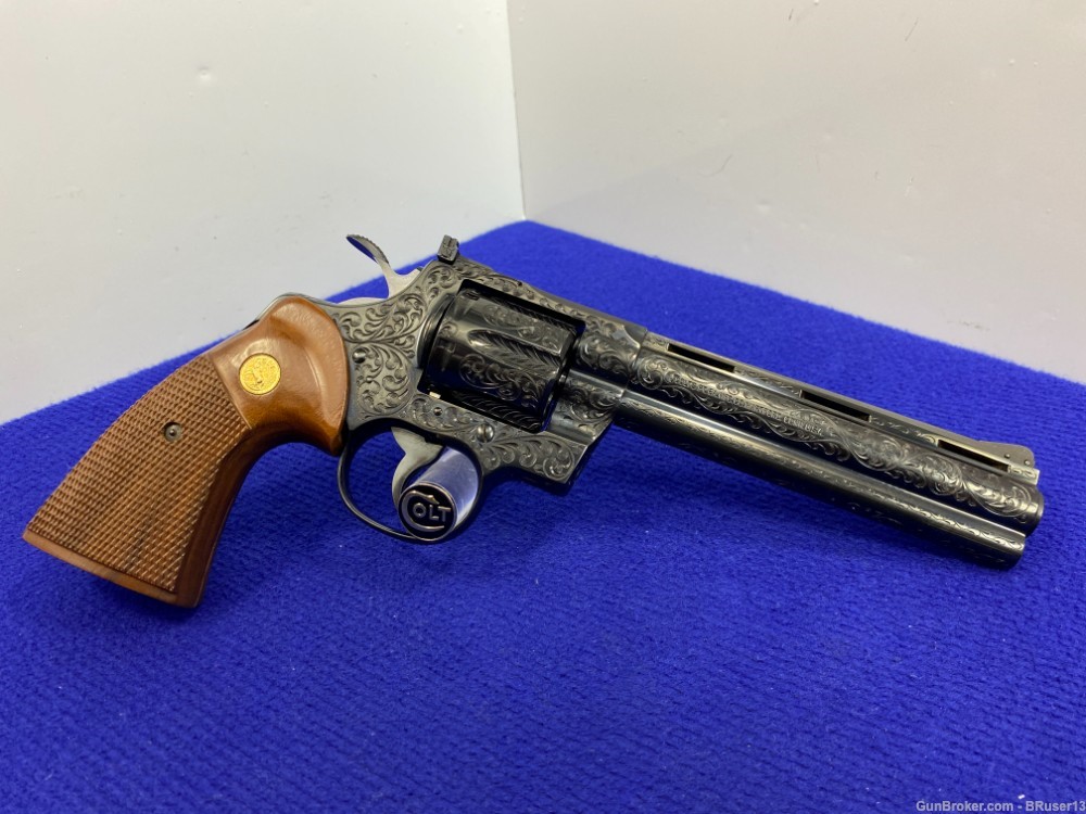 Colt Python .357Mag Blue 6" *BREATHTAKING COLT FACTORY CLASS "D" ENGRAVED*-img-15