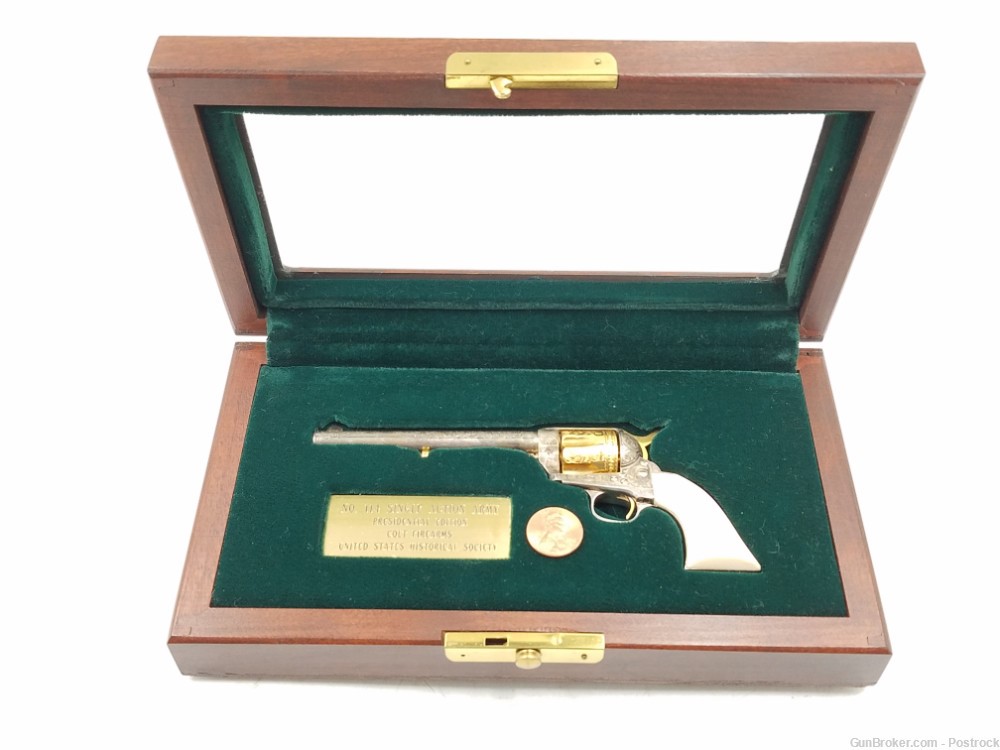 47% scale miniature “Presidential Edition” Colt SAA Revolver w/ Ivory Grips-img-0