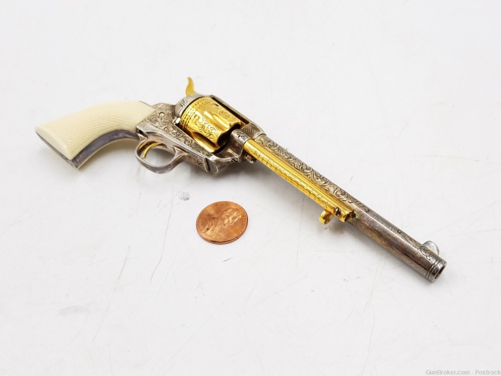 47% scale miniature “Presidential Edition” Colt SAA Revolver w/ Ivory Grips-img-4