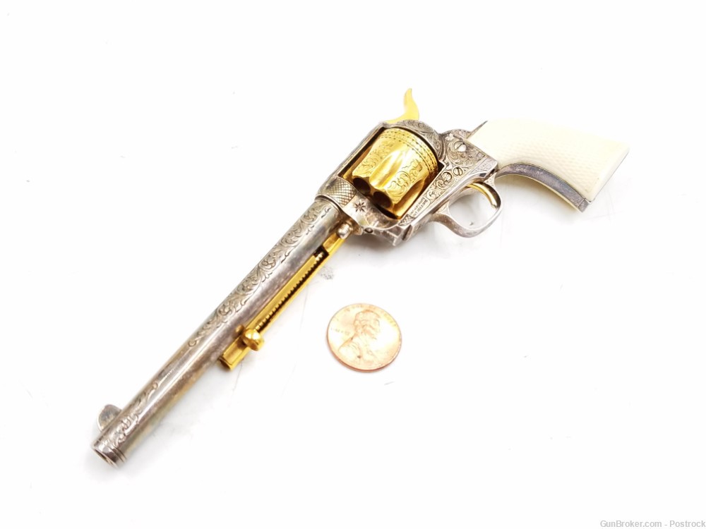 47% scale miniature “Presidential Edition” Colt SAA Revolver w/ Ivory Grips-img-3