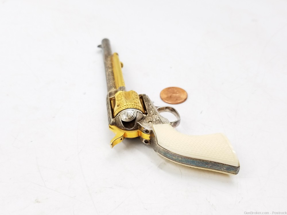 47% scale miniature “Presidential Edition” Colt SAA Revolver w/ Ivory Grips-img-5
