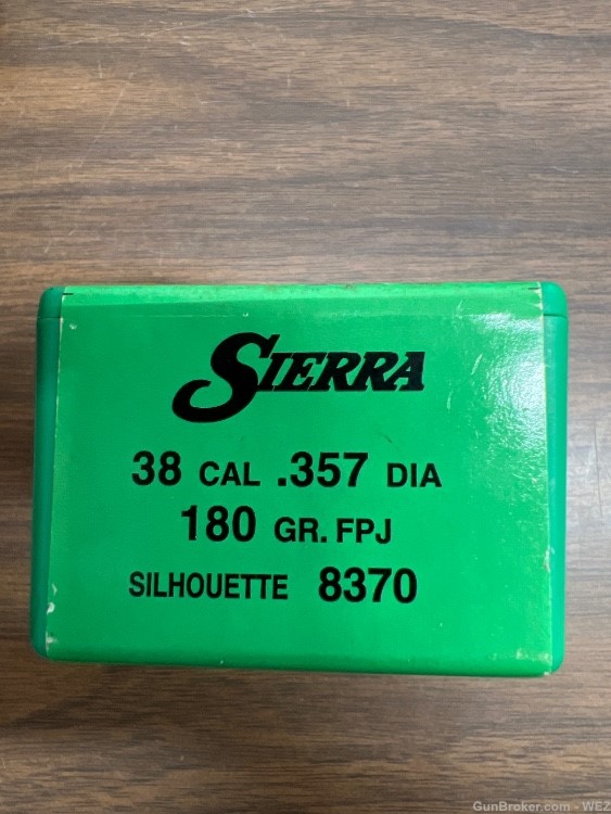 Sierra 38 cal .357 Dia 180 Gr FPJ silhouette #8370 Free Shipping -img-2