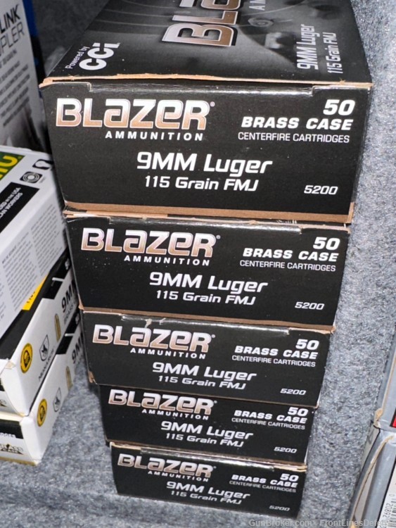 Blazer Ammuniton 9mm Luger 115 Grain FMJ-img-1