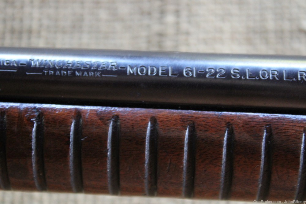 Winchester Model 61 22s,l,lr Pump Rifle w/ Weaver Scope Ca. 1948-img-21