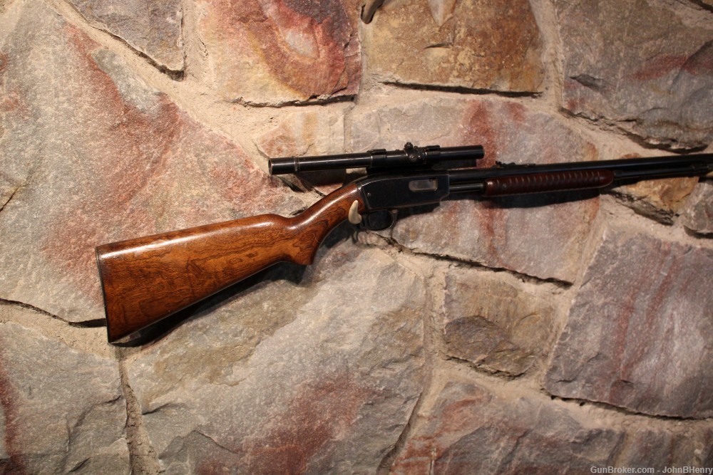Winchester Model 61 22s,l,lr Pump Rifle w/ Weaver Scope Ca. 1948-img-2