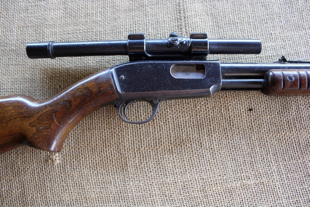 Winchester Model 61 22s,l,lr Pump Rifle w/ Weaver Scope Ca. 1948-img-5