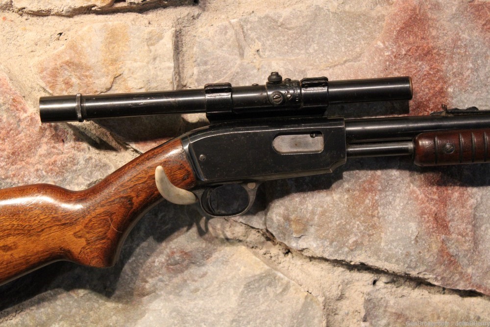 Winchester Model 61 22s,l,lr Pump Rifle w/ Weaver Scope Ca. 1948-img-1