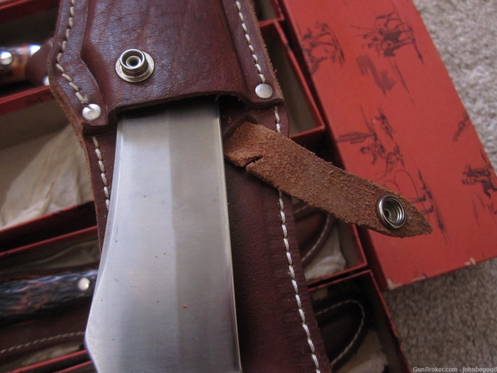 Vintage Camillus 4 Knife SET Hunting LK Ne in Boxes #1011 #1012 #1013 #1014-img-5
