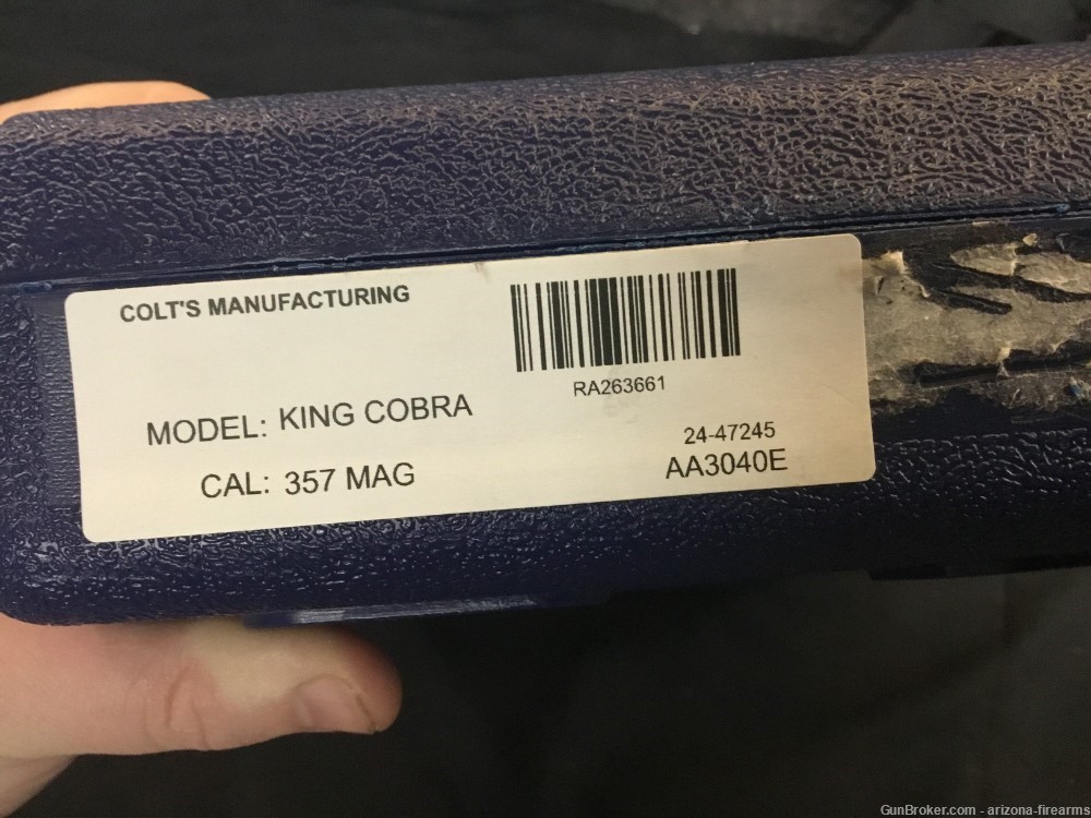 Colt King Cobra SA/DA Revolver 6 Round .357 Magnum  w/ Case-img-10