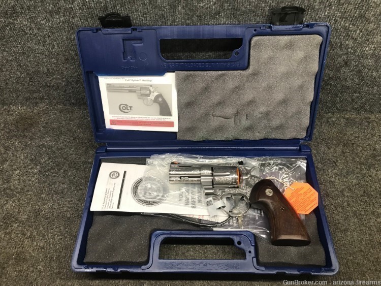 Colt Python 3" NEW Double/Single Action .357 Mag Revolver W/Case Engraved-img-0