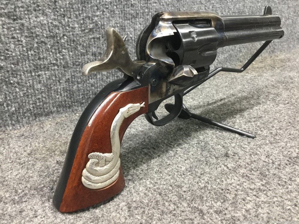 Cimmaron Man with No name Six Round SA Revolver .45 Colt w/ Box-img-6