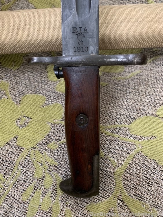 Rock Island ARMORY MODEL 1905 BAYONET WITH CANVAS SCABBARD DATED 1910 RIA-img-4