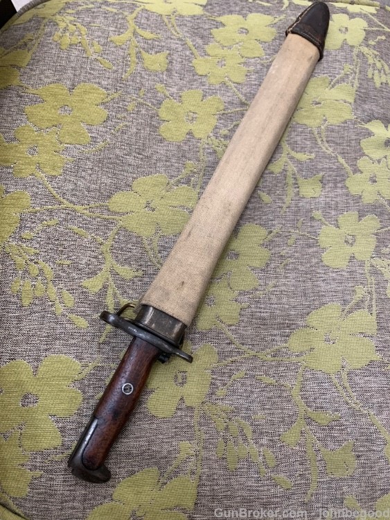 Rock Island ARMORY MODEL 1905 BAYONET WITH CANVAS SCABBARD DATED 1910 RIA-img-0